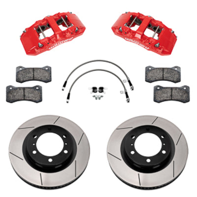 Wilwood 24-25 Toyota Tacoma Front Aero6-DM Big Brake Kit 13.38 In Rotor/w Lines - Red