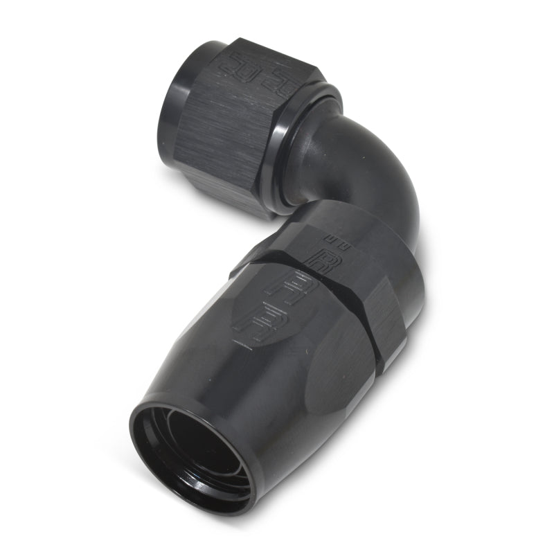 Russell Performance -10 AN Black 90 Degree Full Flow Hose End for high performance upgrades