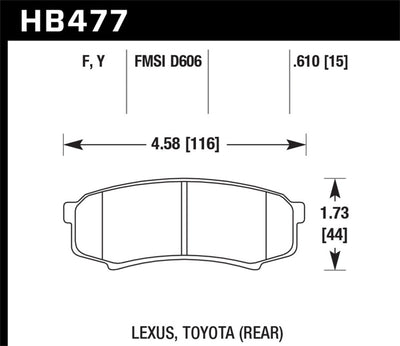 Hawk HPS Street Brake Pads for Lexus, Toyota. Performance car parts from veteran-owned DTX Performance. Ideal for brake upgrades and tuning.