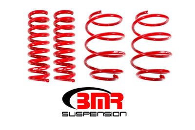 BMR 16-17 6th Gen Camaro V8 Performance Version Lowering Springs (Set Of 4) - Red, high performance auto parts, racing suspension