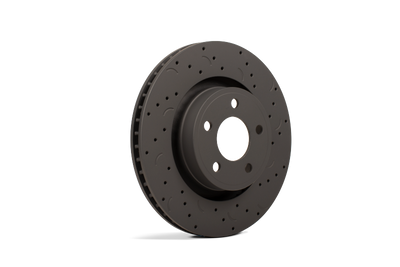 Hawk Talon 2008 Lexus LX570 Drilled and Slotted Rear Brake Rotor Set for high performance car tuning and brake upgrades.