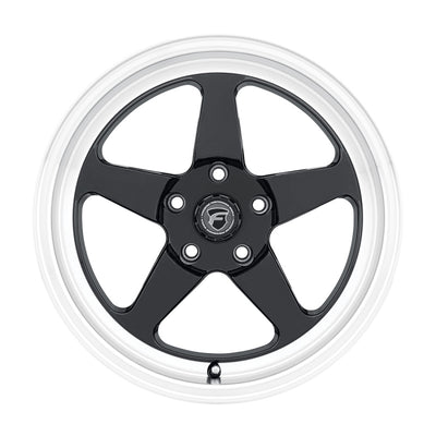 Forgestar D5 Drag 18x5 / 5x120.65 BS / ET-10 / 2.6 Gloss BLK / Diamond Lip 78.1 Bore