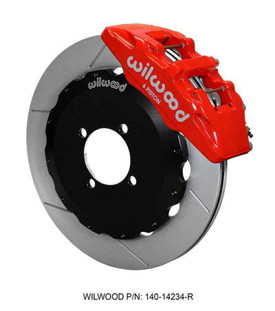 Wilwood Dynapro 6 Front Hat Kit 12.88in Red 2016-Up Mazda MX5 Miata w/ Lines. Performance car parts product by DTX Performance.