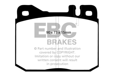 EBC 76-79 Mercedes-Benz 230 Redstuff Front Brake Pads for performance upgrades