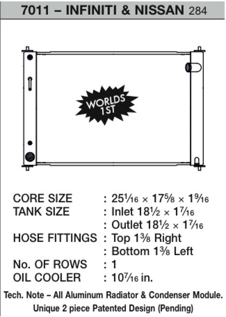 CSF 08-13 Nissan 370Z A/T Radiator - DTX Performance