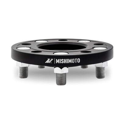 Mishimoto Wheel Spacers - 5x120 - 67.1 - 20 - M14 - Black for performance car upgrades.