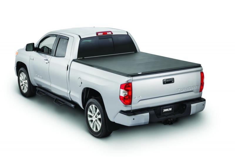 Tonno Pro 95-04 Toyota Tacoma 6ft Fleetside Tonno Fold Tri-Fold Tonneau Cover on silver truck