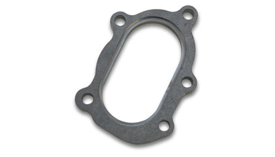 Vibrant GT25R / GT28R Discharge Flange with Oval Outlet (5 Bolt) T304 SS 1/2in Thick for performance car parts.