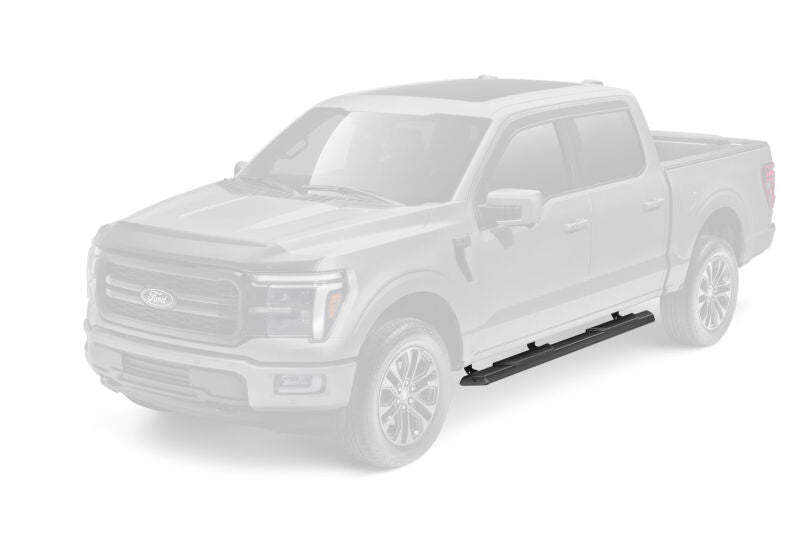 RealTruck 15-26 Ford F150 / 17-26 Ford F250/F350 SD Crew Cab Traxio 4in Nerf Bars - Textured Black