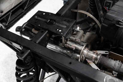 MBRP 2010 Ranger 500EFI / 10-17 Polaris Ranger 800 Slip-On Performance Series Exhaust in a high-performance setup.