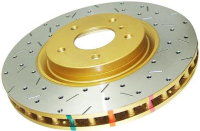 DBA 04-17 Subaru WRX STi Rear Crossdrilled & Slotted 4000 XS Series Rotor - performance car parts by DTX Performance