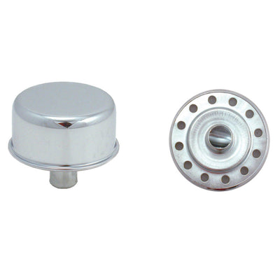 Spectre Oil Breather Cap 3/4in. (Push-In), chrome finish, for valve cover upgrades, available at DTX Performance for high performance auto parts