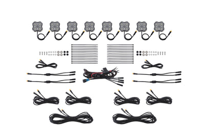 Diode Dynamics Rock Light - Red/White - M8 8-Pack