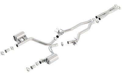 Borla 2015 Dodge Challenger SRT/392 Hemi 6.4L V8 ATAK Catback Exhaust w/ Valves Factory Bezel, performance car parts, DTX Performance
