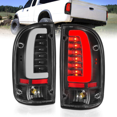 ANZO 95-00 Toyota Tacoma LED Taillights Black Housing Clear Lens for performance cars at DTX Performance
