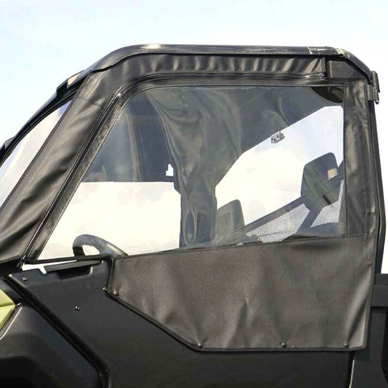 Seizmik 16-23 Can Am Defender HD5-HD10 Soft Upper Door Kit installed on vehicle for weather protection. DTX Performance.