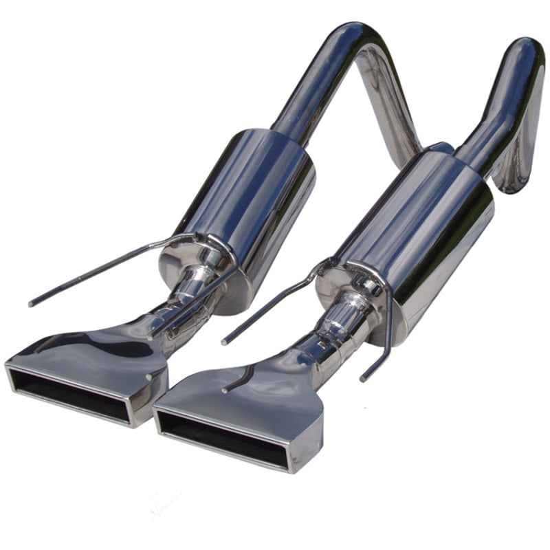 MBRP 2005-2008 Chev Corvette Dual Muffler Axle Back Rectangular Tips, performance car parts from DTX Performance.