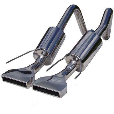 MBRP 2005-2008 Chev Corvette Dual Muffler Axle Back Rectangular Tips, performance car parts from DTX Performance.