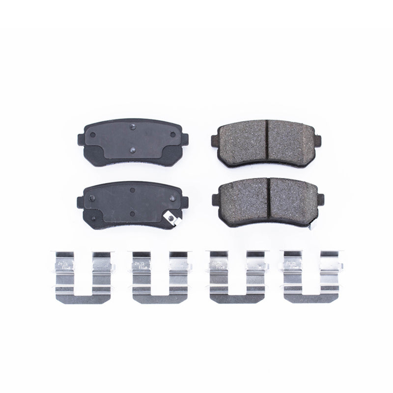 Power Stop 06-08 Hyundai Accent Rear Z17 Evolution Ceramic Brake Pads w/Hardware - DTX Performance