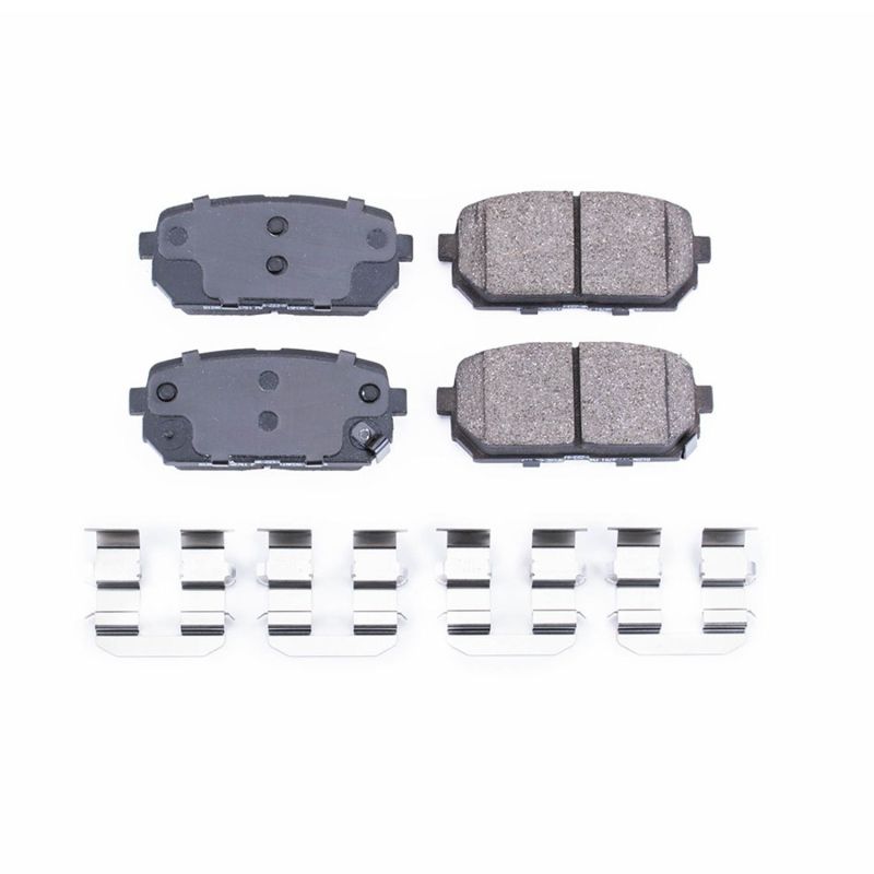 Power Stop 07-12 Kia Rondo Rear Z17 Evolution Ceramic Brake Pads w/Hardware - DTX Performance