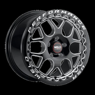 Weld Solana Beadlock 15x10 / 5x115 BP / ET22 /  6.36in BS / 78.1 Dia  - Gloss Black Milled Wheel