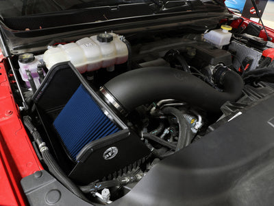 aFe Rapid Induction Cold Air Intake System w/Pro 5R Filter 19-21 Ram 1500 V6 3.6L installed in engine bay