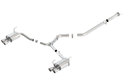 Borla 15-16 Subaru WRX / STI 2.5L S-Type Cat-Back Exhaust Quad Rd RL Tips, high performance car exhaust by DTX Performance, veteran owned