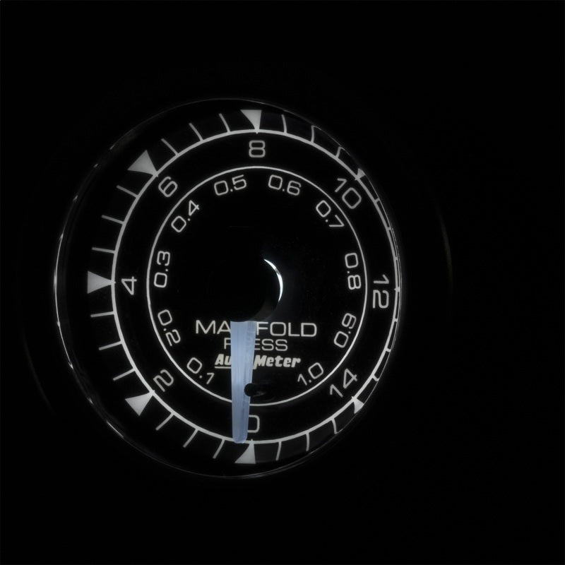 Autometer Chrono 2-1/16in 15PSI Manifold Pressure Gauge for high performance car tuning and engine performance upgrades.