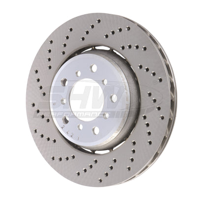 SHW 01-06 BMW M3 3.2L Left Front Drilled Lightweight Brake Rotor (European Model) (34112282801) high performance brake upgrade.