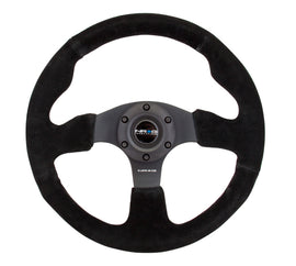 NRG Reinforced Steering Wheel (320mm) Suede w/Black Stitch, performance car parts at DTX Performance, high performance auto parts