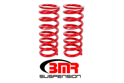 BMR 79-04 Fox Mustang Front Lowering Springs - Red for performance upgrades at DTX Performance veteran owned shop.