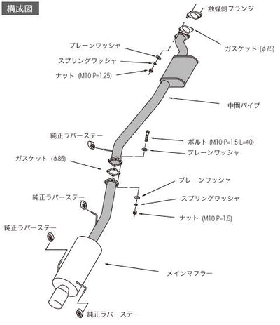 HKS Hi-Power 409 BCNR33 RB26DETT exhaust diagram for performance upgrades in veteran owned shop, DTX Performance.