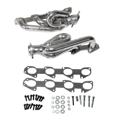 BBK 09-18 Dodge Ram 5.7L Hemi Shorty Tuned Length Exhaust Headers in silver ceramic