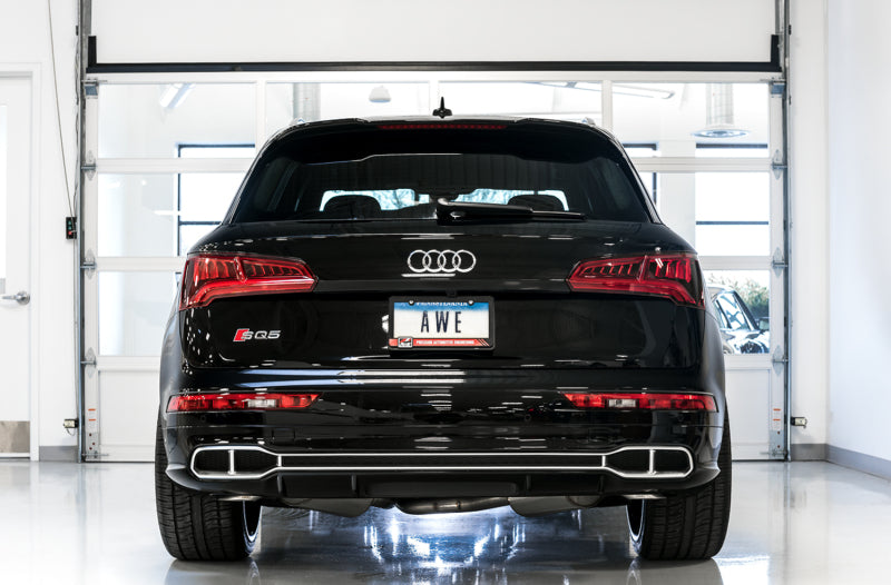 AWE Tuning Audi B9 SQ5 Non-Resonated Touring Edition Cat-Back Exhaust - No Tips (Turn Downs) - DTX Performance