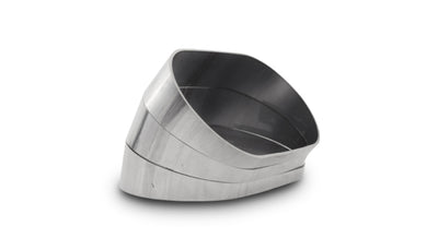 Vibrant Vertical 304 SS Oval Pie Cuts 4.0in OD Tight 45 Degree Elbow for performance car parts - DTX Performance