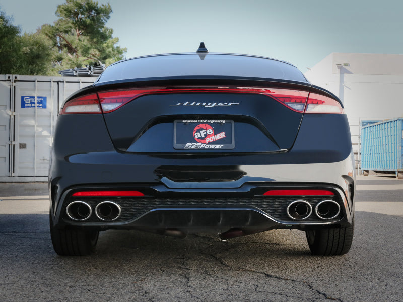 aFe 22-23 Kia Stinger L4-2.5L Turbo Gemini XV 3in to Dual 2-1/2in Cat-Back Exhaust System w/ Cut-Out - DTX Performance