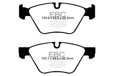 EBC 09+ BMW Z4 3.0 (E89) Redstuff Front Brake Pads, performance car parts, DTX Performance, high performance brakes, brake upgrades