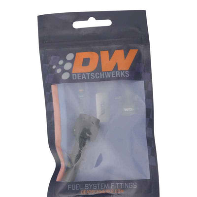 DeatschWerks 6AN Female Flare Swivel to 3/8in Male EFI Quick Disconnect - Anodized Matte Black for performance upgrades