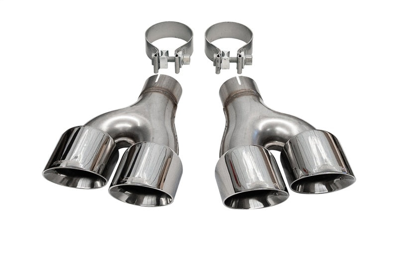 Corsa 11-21 Jeep Grand Cherokee Twin 2.5in Inlet / 4in Outlet Polished Pro-Series Tip Kit - DTX Performance