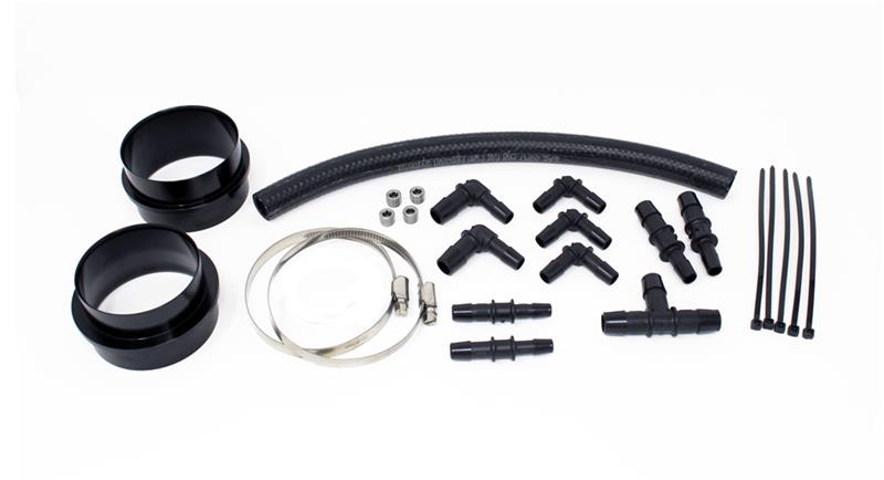 Torque Solution Turbo Inlet Hose Black (Non-Recirc): 02-07 Subaru WRX / 04-20 STI / 05-09 Legacy GT performance car parts