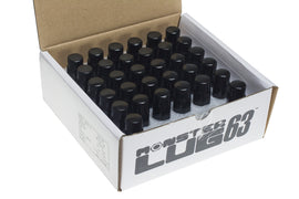 Wheel Mate Muteki HR38 Open End Lug Nuts 12x1.25 Black Chrome / Yellow Ring, high performance auto parts, DTX Performance