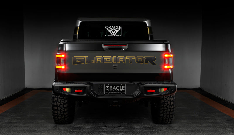 Oracle 2020+ Jeep Gladiator JT Flush Mount LED Tail Lights - Tinted Lens on truck