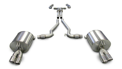 Corsa 2008-2009 Pontiac G8 GXP 6.0L V8 Polished Sport Cat-Back + XO Exhaust for performance car parts at DTX Performance.