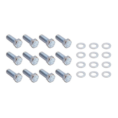 Spectre Intake Bolt Kit - Zinc, 12 bolts and washers, performance car parts, enhance Chevrolet small block engines, corrosion-resistant hardware