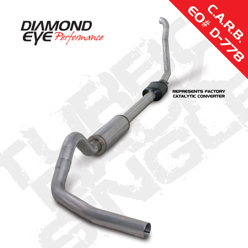 Diamond Eye KIT 4in TB SGL AL: 94-97 FORD 7.3L F250/F350 PWRSTROKE NFS W/ CARB EQUIV STDS - DTX Performance