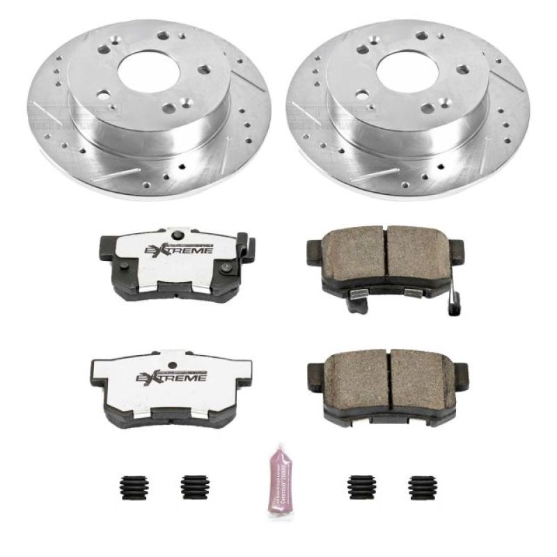 Power Stop 97-01 Acura Integra Rear Z26 Street Warrior Brake Kit performance car parts high performance brakes upgrade