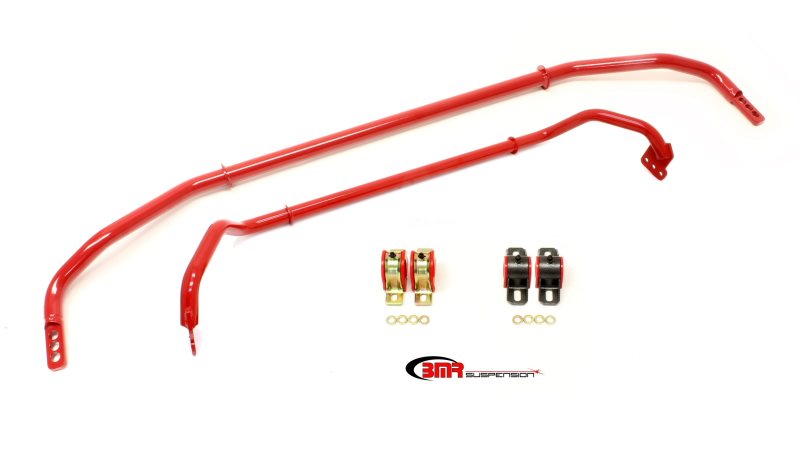 BMR 2012 5th Gen Camaro Front & Rear Sway Bar Kit w/ Bushings - Red - DTX Performance