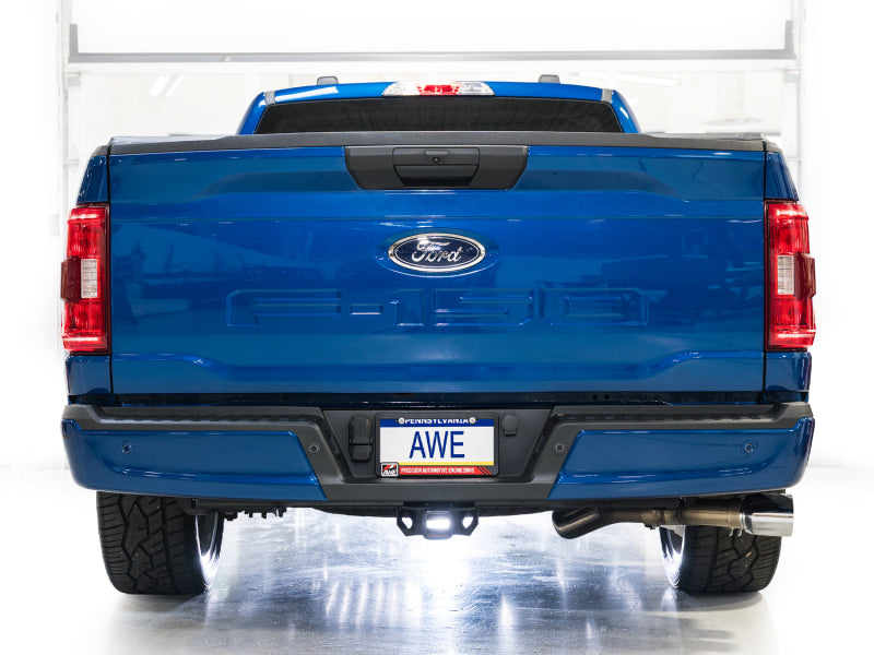 AWE 21-25 Ford F150 Cat-Back Exhaust - 4.5in Dual Side Exit Chrome Tips, enhancing performance car parts, DTX Performance