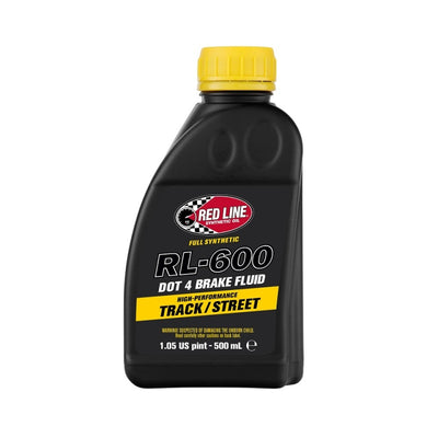 Red Line RL-600 Brake Fluid DOT 4 for performance car parts and upgrades at DTX Performance, veteran owned performance shop