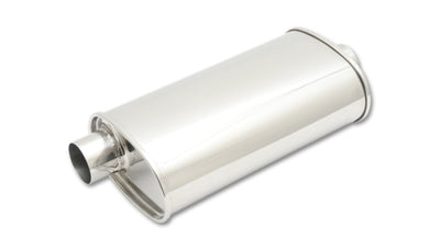 Vibrant StreetPower Oval Muff 5in x 9in x 15in long body 3in inlet I.D. x 3in outlet Offset-Center, performance car parts, DTX Performance